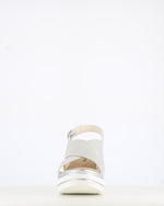 Cinders Edit Criss Wedge Sandal Soft Silver