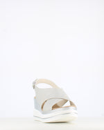 Cinders Edit Criss Wedge Sandal Soft Silver