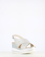 Cinders Edit Criss Wedge Sandal Soft Silver