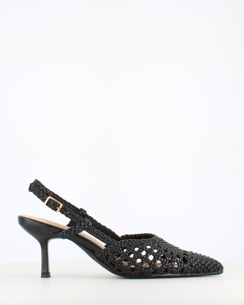 Cinders Edit Weave Slingback Black