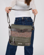 Rieker Classic Messenger Bag Khaki Multi