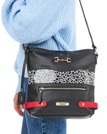 Rieker Large Messenger Bag Black Multi
