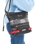 Rieker Large Messenger Bag Black Multi