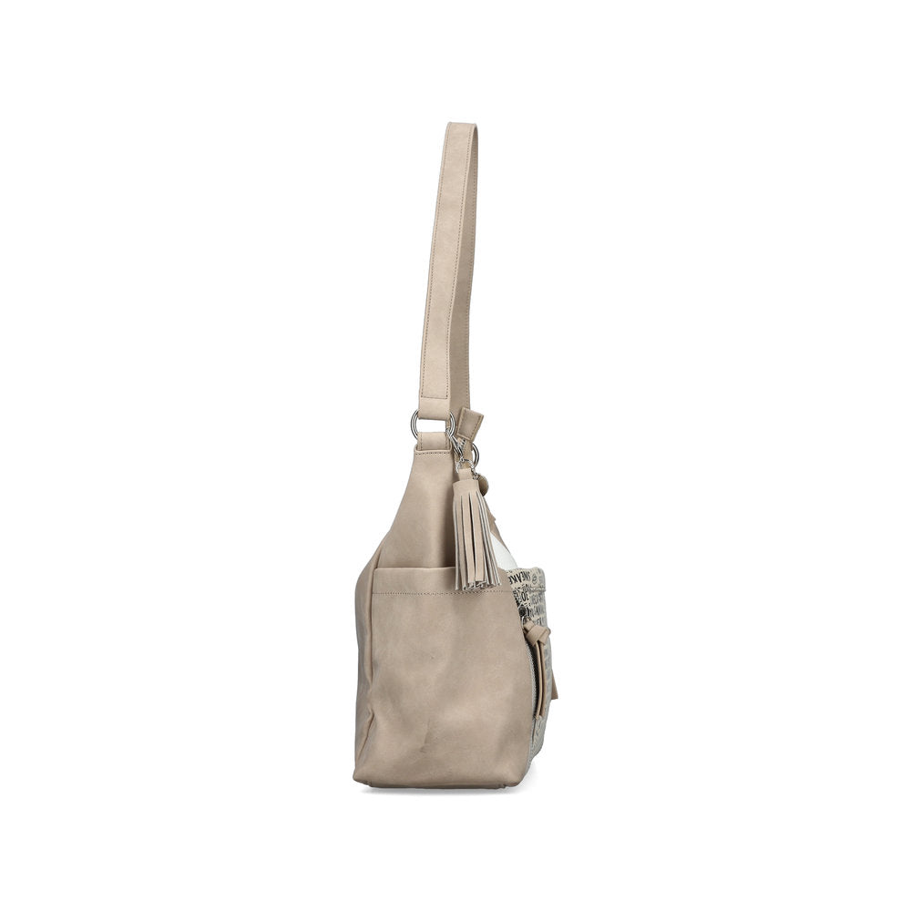 Rieker Classic Shoulder Bag Silver/Beige