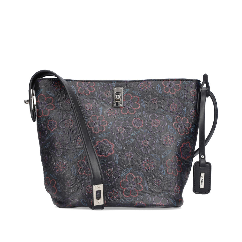 Rieker Large Shoulder Bag Floral Black