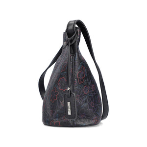 Rieker Large Shoulder Bag Floral Black