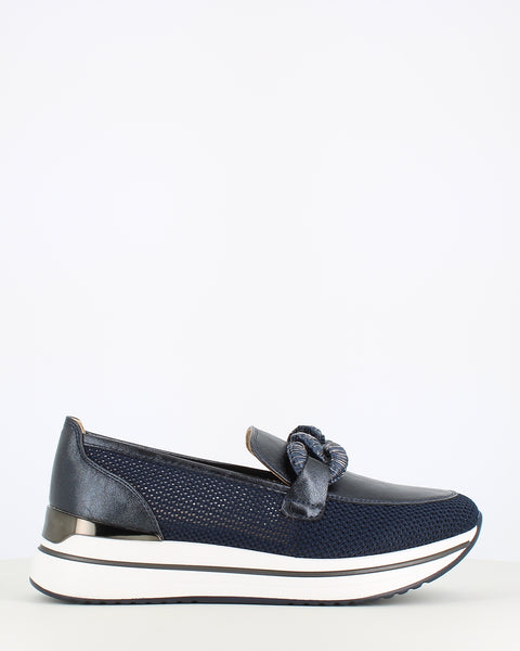 Cinders Edit Slip On Loafer Navy