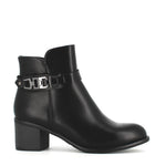 Cinders Edit Ankle Boot with Buckle Black