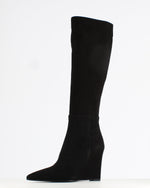 MA+DE 94 Hana Wedge Dressy Knee High Boot Black