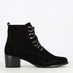 Regarde Le Ciel Jolene Laced Ankle Boot Black Suede