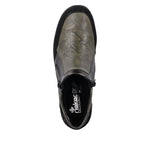Rieker Low Ankle Boot with Zipper Soft Green/Black