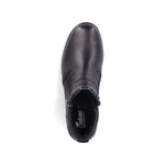Rieker Low Wedge Zipper Boot Black