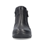 Rieker Low Wedge Zipper Boot Black