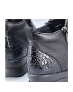 Rieker Double Zip Boot Black Granite