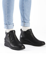 Rieker Double Zip Boot Black Granite
