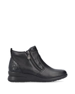 Rieker Double Zip Boot Black Granite
