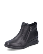 Rieker Double Zip Boot Black Granite
