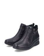 Rieker Double Zip Boot Black Granite