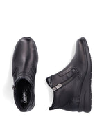 Rieker Double Zip Boot Black Granite