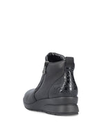Rieker Double Zip Boot Black Granite
