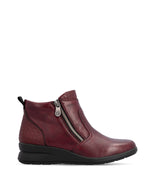 Rieker Double Zip Boot Wine Red