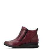 Rieker Double Zip Boot Wine Red