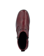 Rieker Double Zip Boot Wine Red