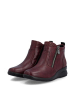 Rieker Double Zip Boot Wine Red