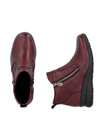 Rieker Double Zip Boot Wine Red