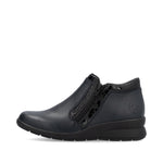 Rieker Double Zip Ankle Boot Navy Black