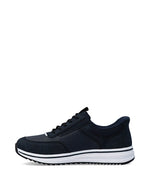 Rieker Slip On Laced Trainer Navy