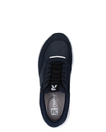 Rieker Slip On Laced Trainer Navy