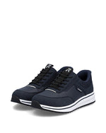 Rieker Slip On Laced Trainer Navy