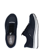 Rieker Slip On Laced Trainer Navy