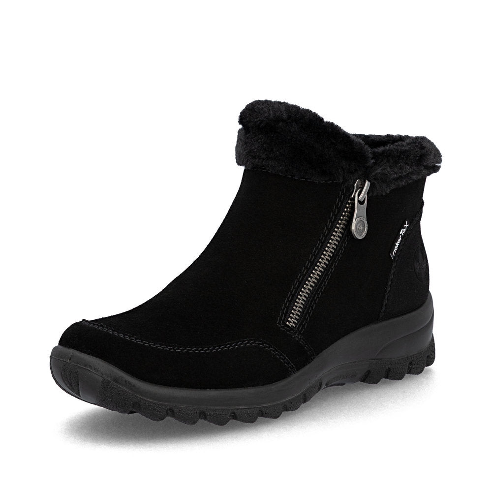 Rieker Winter Zip Boot Black