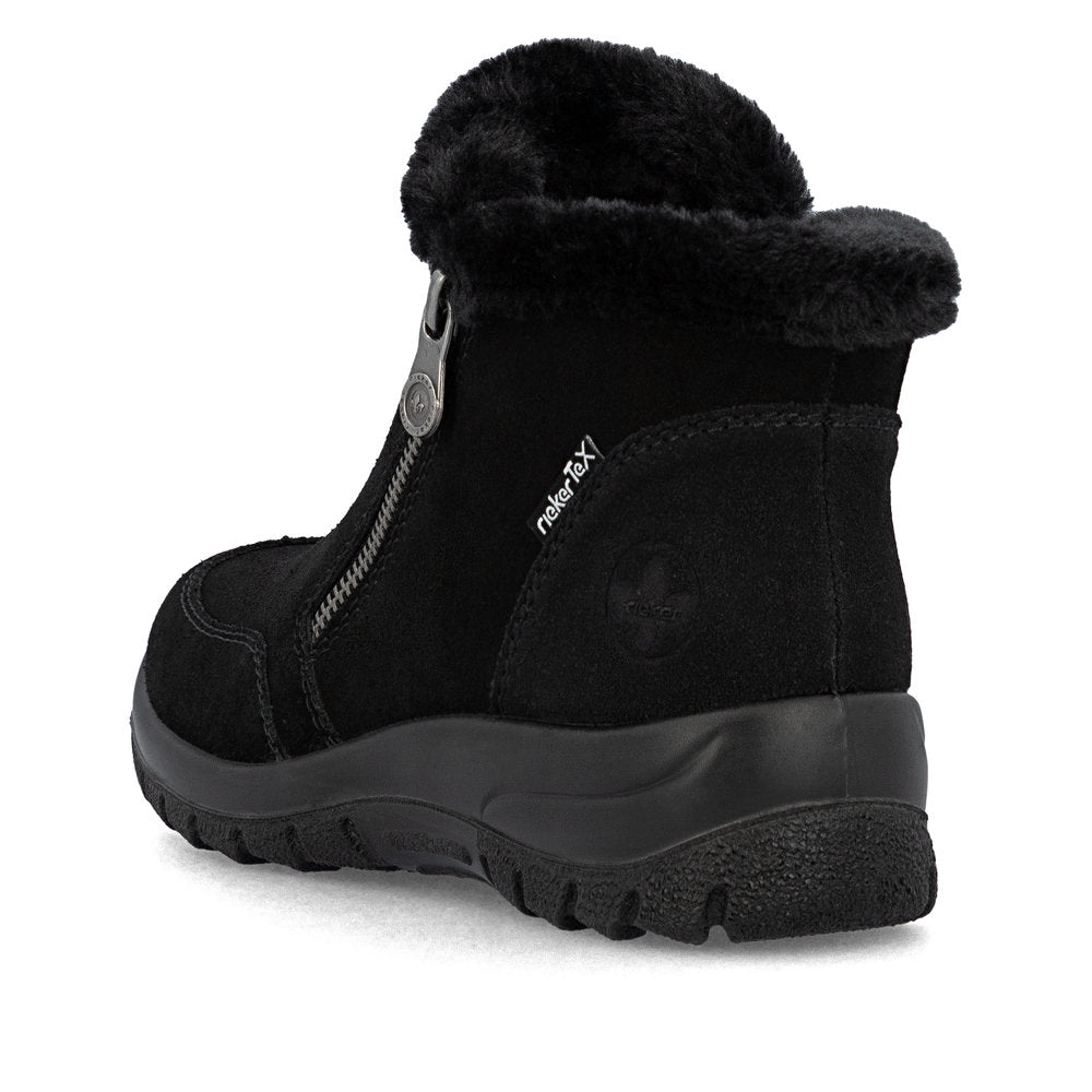 Rieker Winter Zip Boot Black