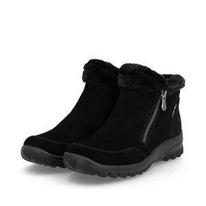 Rieker Winter Zip Boot Black