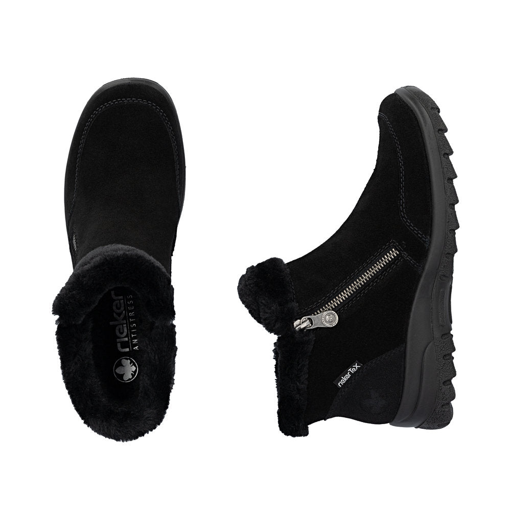 Rieker Winter Zip Boot Black