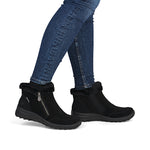 Rieker Winter Zip Boot Black