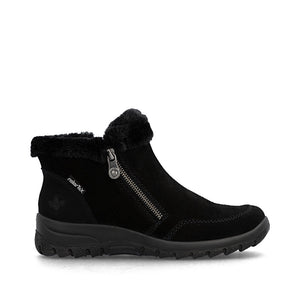 Rieker Winter Zip Boot Black