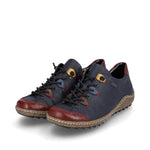 Rieker Laced Casual Shoe Multi Navy Multi