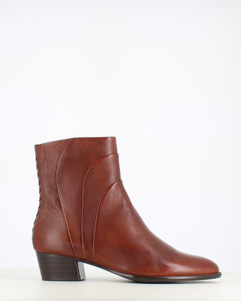 Regarde Le Ciel Lori Leather Ankle Boot Cognac