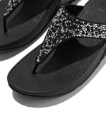 Lulu Toe Post Crystal Mix Black