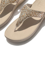 Lulu Toe Post Crystal Mix Platino