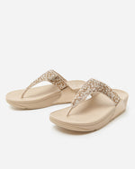 Lulu Toe Post Crystal Mix Platino