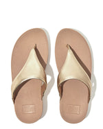 Fit Flop Lulu Leather Toe Post Gold