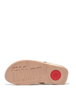 Fit Flop Lulu Leather Toe Post Gold