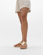 Fit Flop Lulu Leather Toe Post Gold