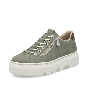 Rieker Classic Flatform Trainer Moss Green