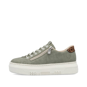 Rieker Classic Flatform Trainer Moss Green